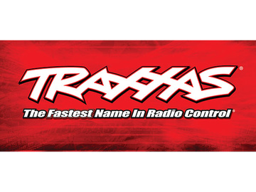 Traxxas Racing banner, red & black (3x7 feet) / TRA9909