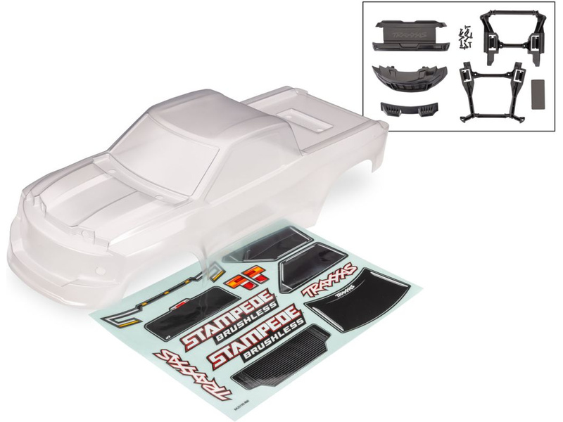 Traxxas karosérie Stampede čirá (bezsponková)