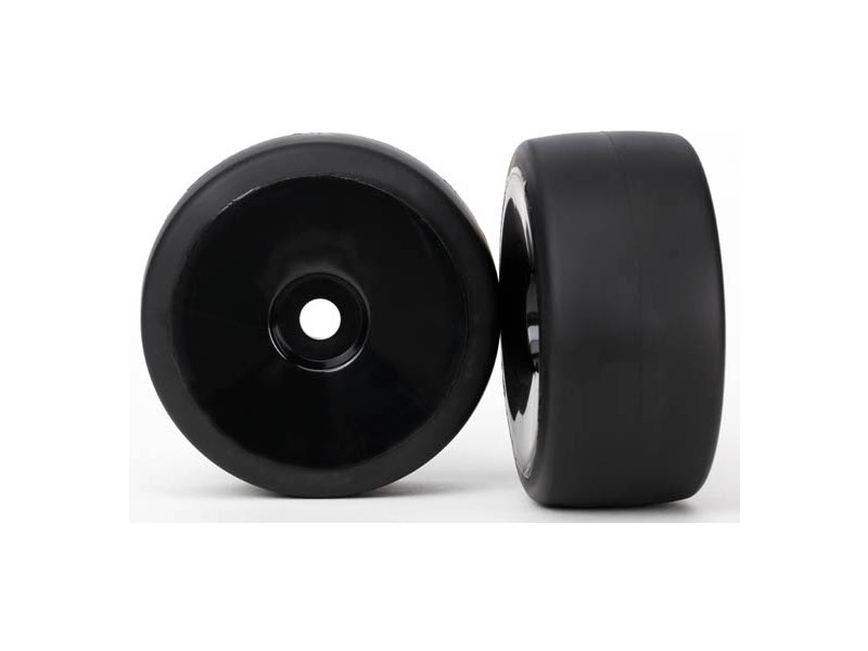 Traxxas kolo, disk černý, pneu slick (2) (zadní), TRA6473