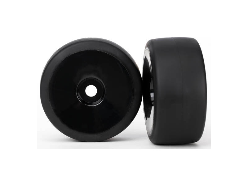 Traxxas kolo, disk černý, pneu slick (2) (přední), TRA6475
