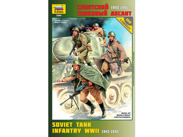Zvezda figurky - sovětská tanková pěchota WWII (1:35) / ZV-3544