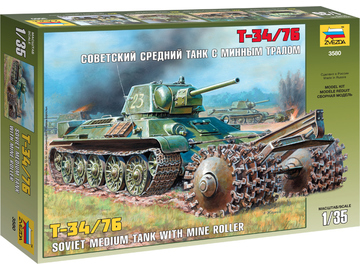 Zvezda sovětský tank T-34/76 s odminovačem (1:35) / ZV-3580