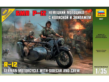Zvezda německá sajdkára R12 WWII s posádkou (1:35) Zvezda německá sajdkára R12 WWII s posádkou (1:35) / ZV-3607