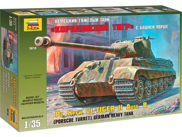 Zvezda tank Kingtiger s věží Porsche (1:35) Zvezda tank Kingtiger s věží Porsche (1:35) / ZV-3616