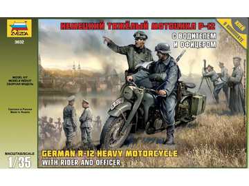 Zvezda německý motocykl R-12 s řidičem (1:35) Zvezda německý motocykl R-12 s řidičem (1:35) / ZV-3632