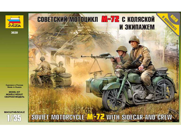 Zvezda sovětský motocykl M-72 s figurkami (1:35) Zvezda sovětský motocykl M-72 s figurkami (1:35) / ZV-3639