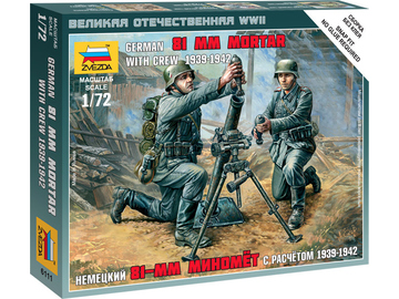 Zvezda figurky - německý minomet 81mm s vojáky (1:72) / ZV-6111