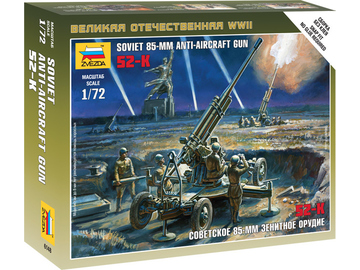 Zvezda figurky - sovětský protiletadlový kanon 85mm (1:72) / ZV-6148