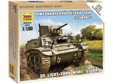 Zvezda Snap Kit - M3 Stuart (1:100) / ZV-6265