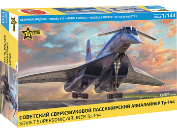 Zvezda Tu-144 Supersonic civilian aircraft (1:144) Zvezda Tu-144 Supersonic civilian aircraft (1:144) / ZV-7045