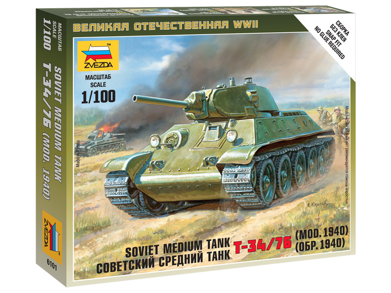 Zvezda Snap Kit - T-34/76 (1:100)