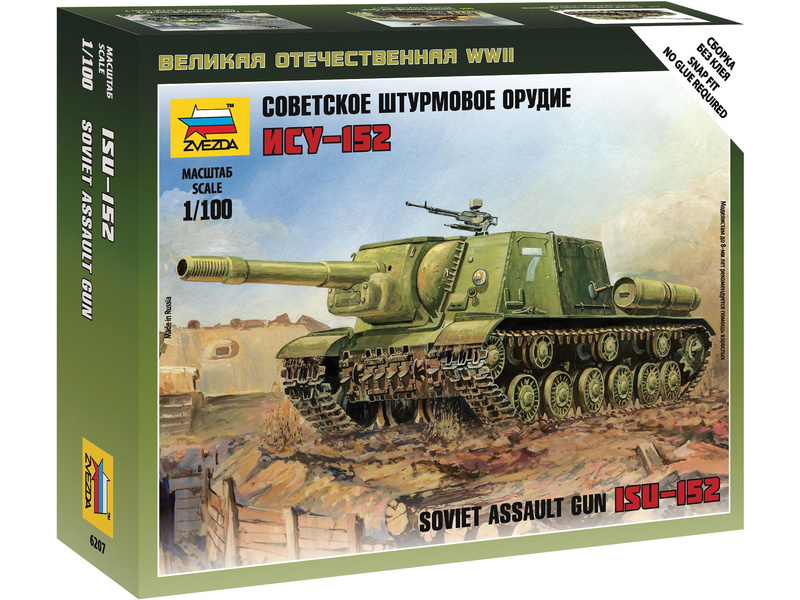Zvezda Snap Kit - ISU-152 (1:100)