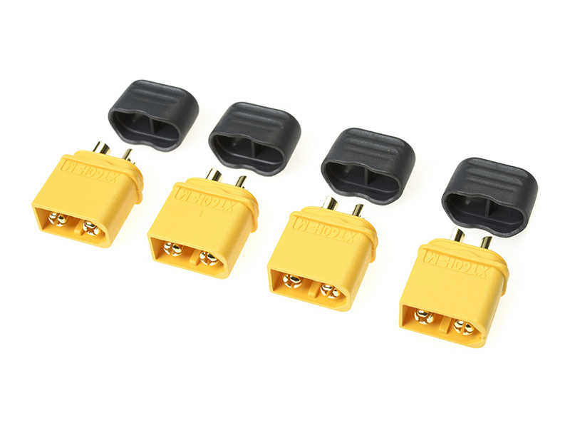Konektor pozlátený XT-60 s krytom samec (4) GF-1040-003