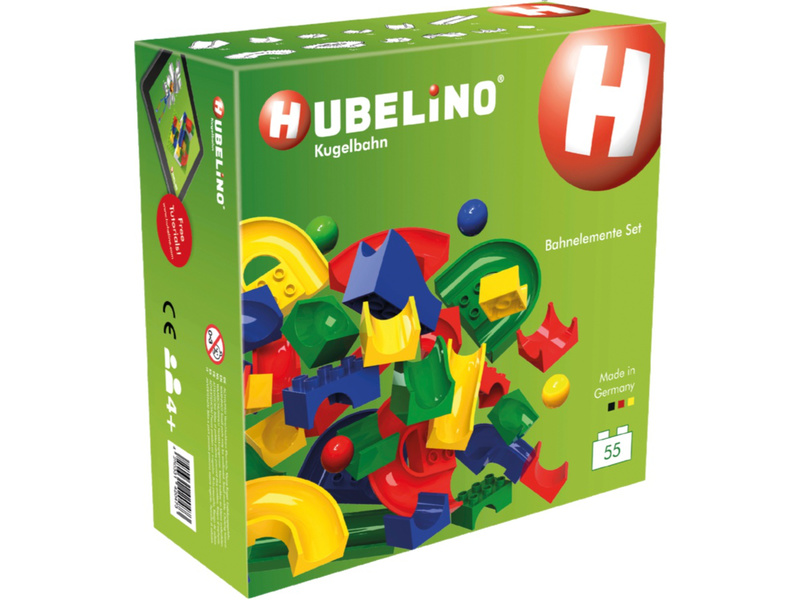 HUBELINO Guľôčková dráha - set bez kociek 55ks HUB420473