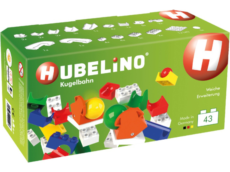 HUBELINO Guľôčková dráha - rozšírenie 43 ks s prepínačom HUB420497