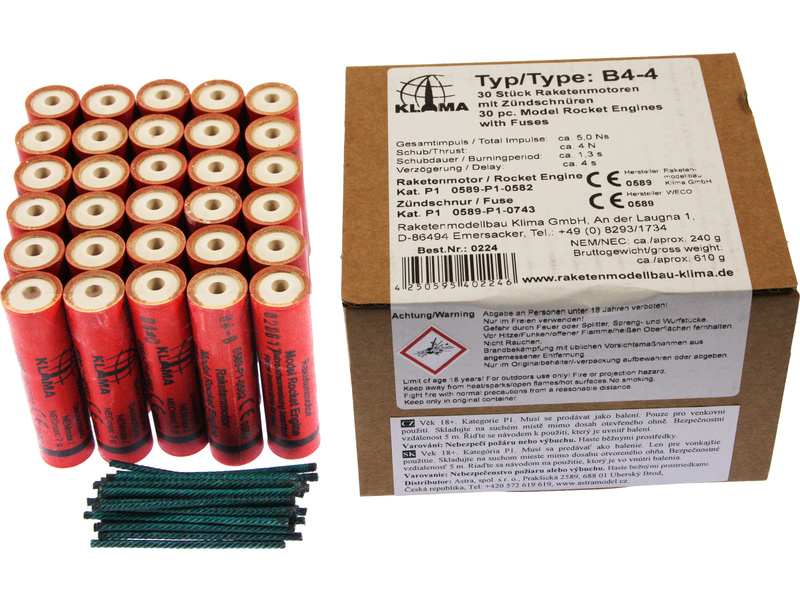 Klíma raketový motor B4-4 (30ks) KL-0224