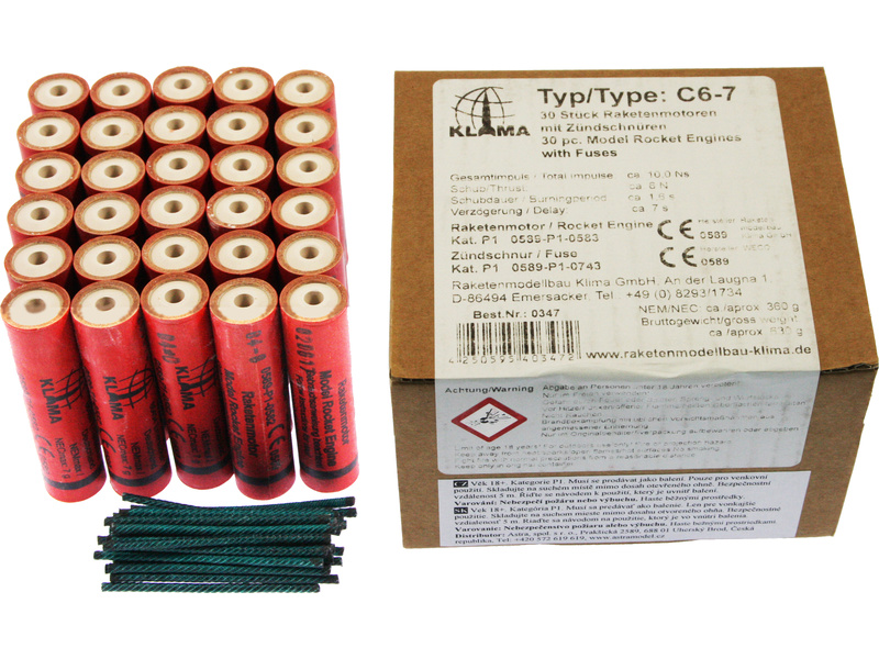 Klíma raketový motor C6-7 (30ks) KL-0347