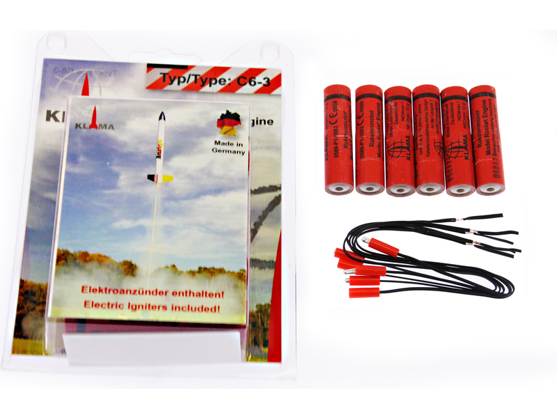 Klíma raketový motor C6-3 EL (6ks) KL-0373