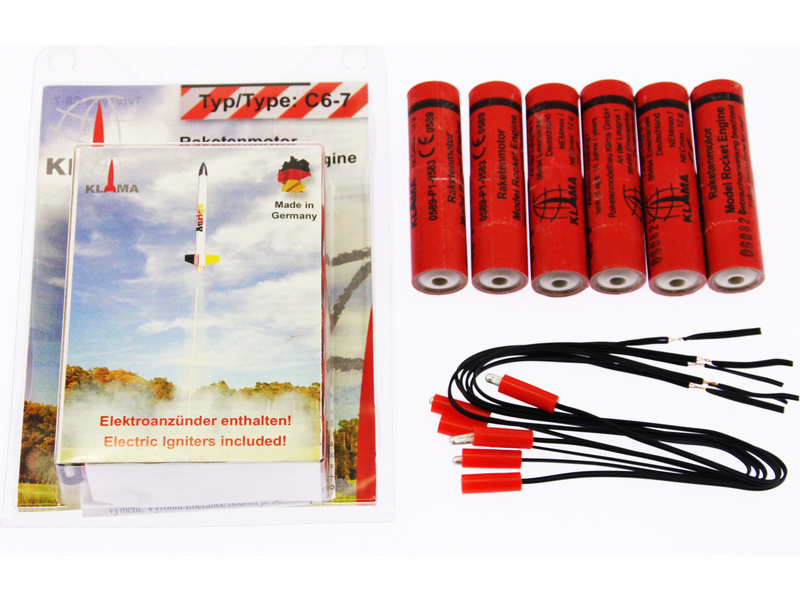 Klíma raketový motor C6-7 EL (6ks) KL-0377