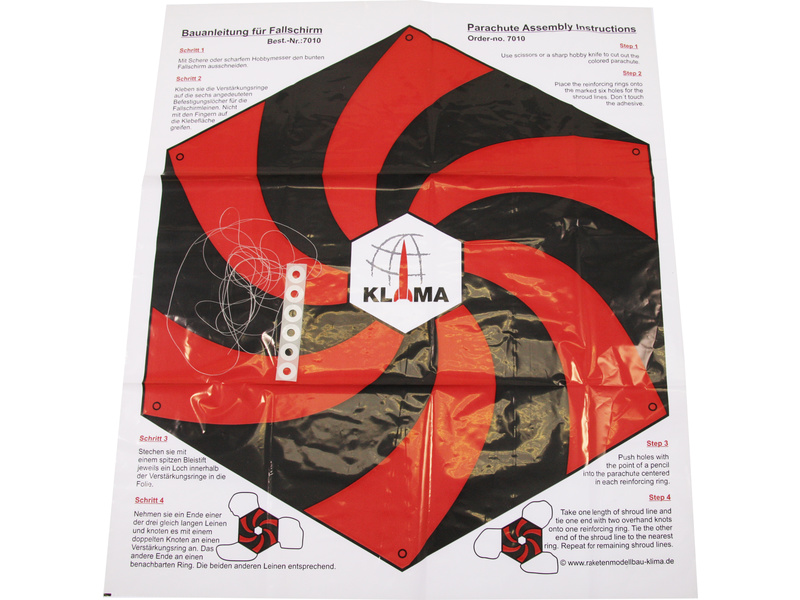 Klíma padák na zostavenie pr. 40cm KL-7010