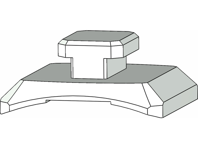 Klíma vodiaci jazdec pre koľajnicu 5mm (2) KL-8564