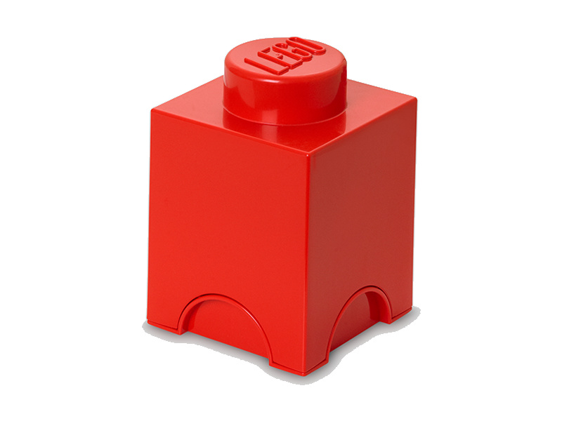 LEGO úložný box 125x125x180mm - červený LEGO40011730