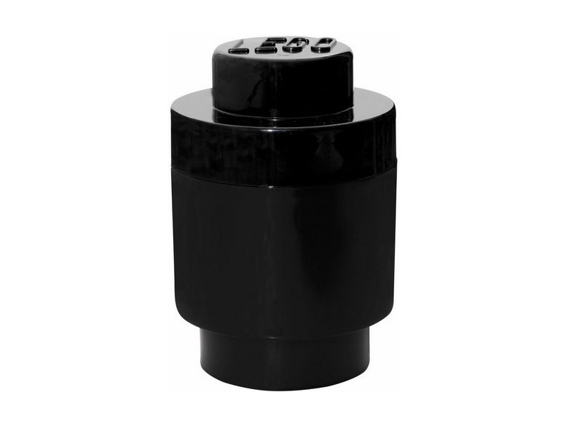 LEGO úložný box okrúhly 123x183mm - čierny LEGO40301733
